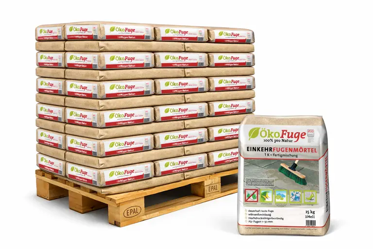 fiche-f1a4717161eb04f66caf.webp ÖkoFuge Fugenmörtel Beige 0-1 mm 15 kg x 64 Sack – Bild 1